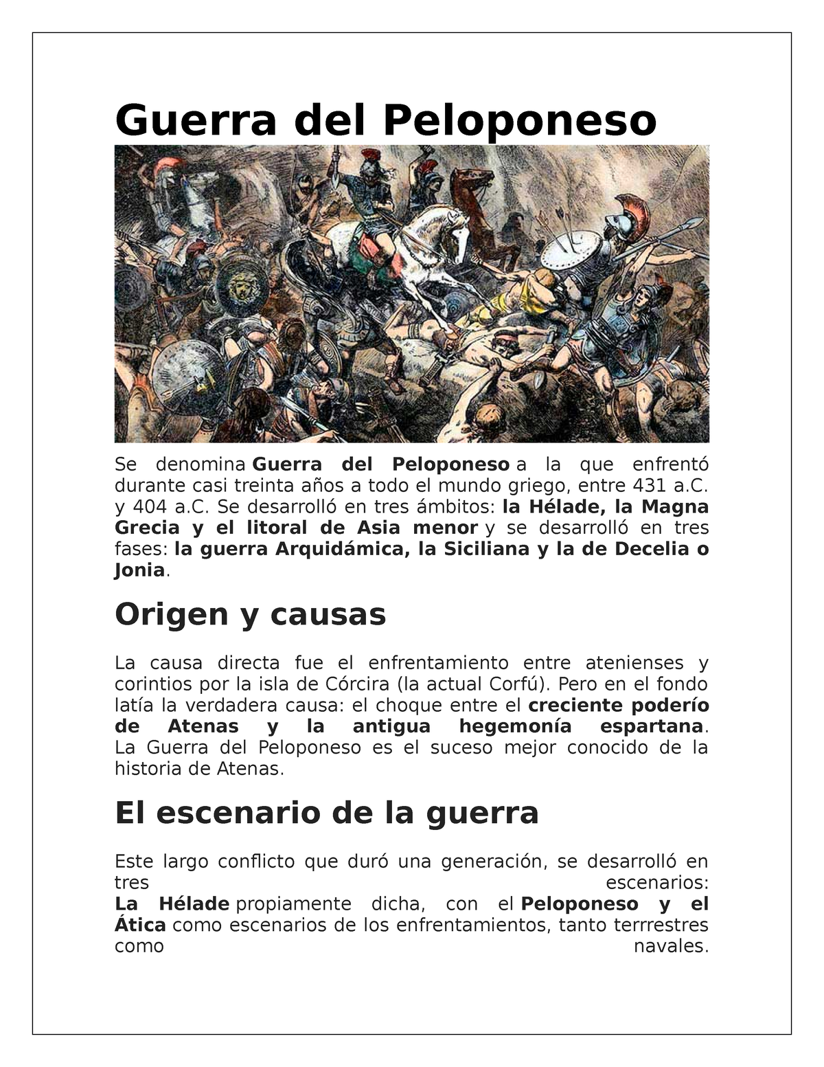 Guerra Del Peloponeso - Historia - Guerra Del Peloponeso Se Denomina ...