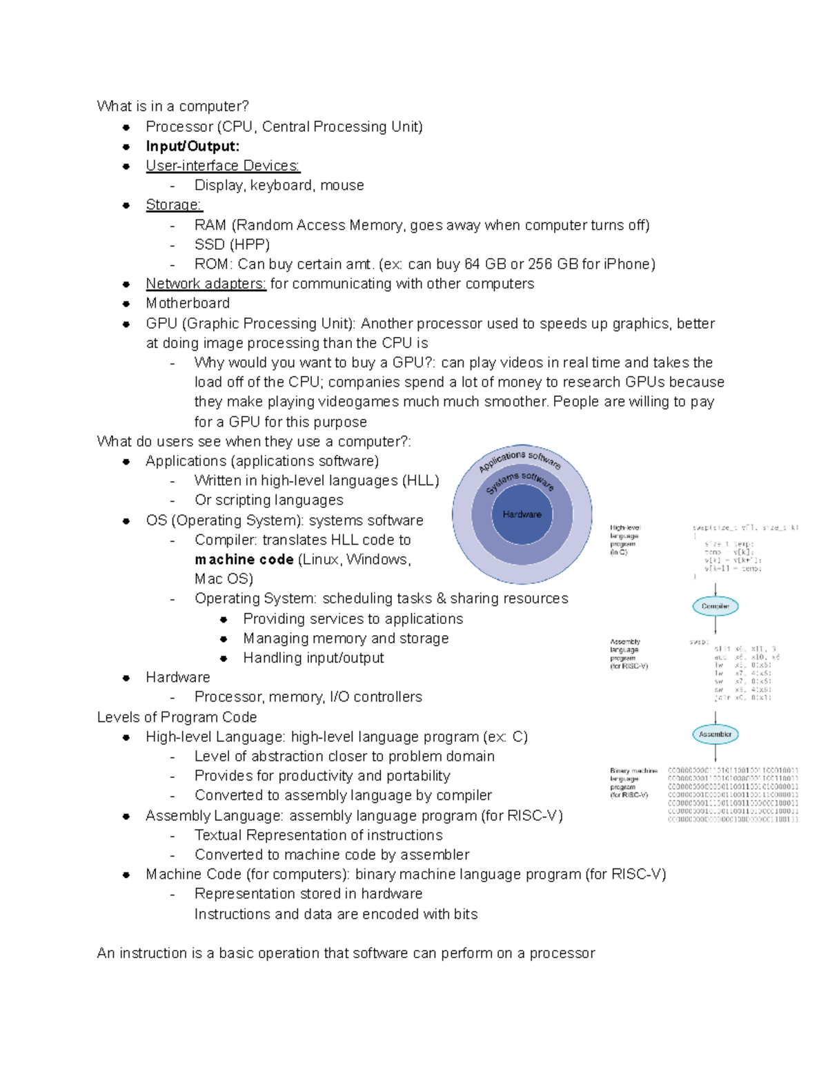 Cse 3666 Lecture 1 What Is In A Computer Processor Cpu Central Cse 3666 Lecture 1 What Is In A Computer Processor Cpu Central