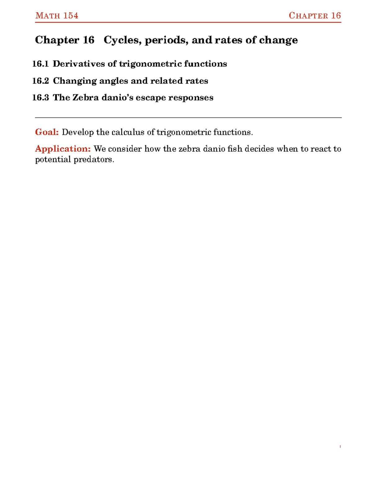 Chapter 16 Notes - MATH 154 - Calculus I for the Biological Sciences ...