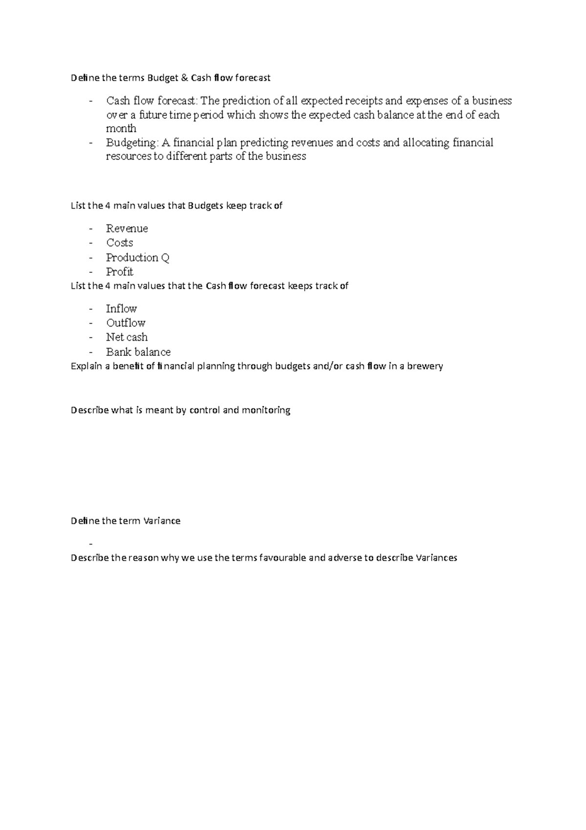 revision-qs-budgetting-cash-flow-define-the-terms-budget-cash-flow