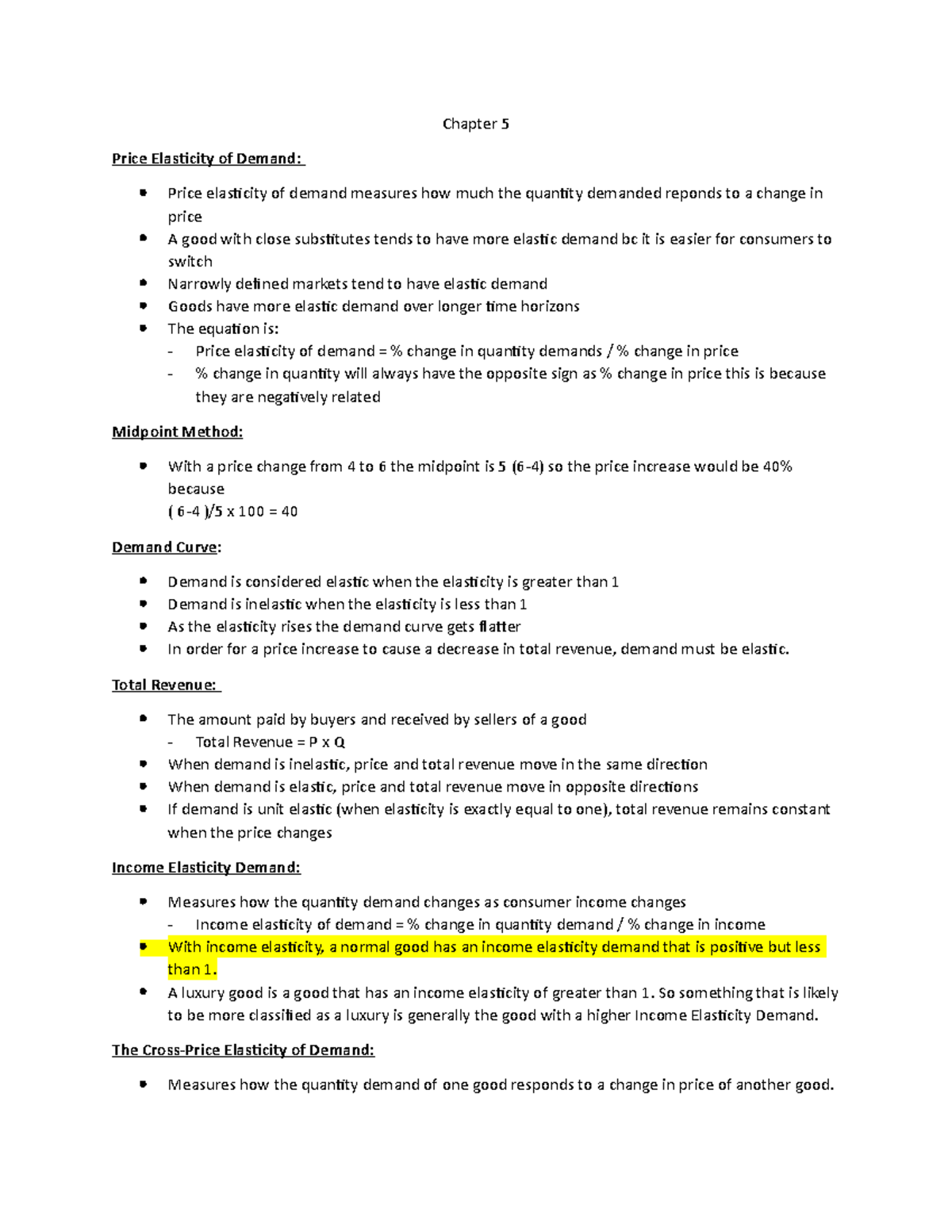 Chapter 5 Reading Notes and Lecture - ECO 232 - SFA - Studocu