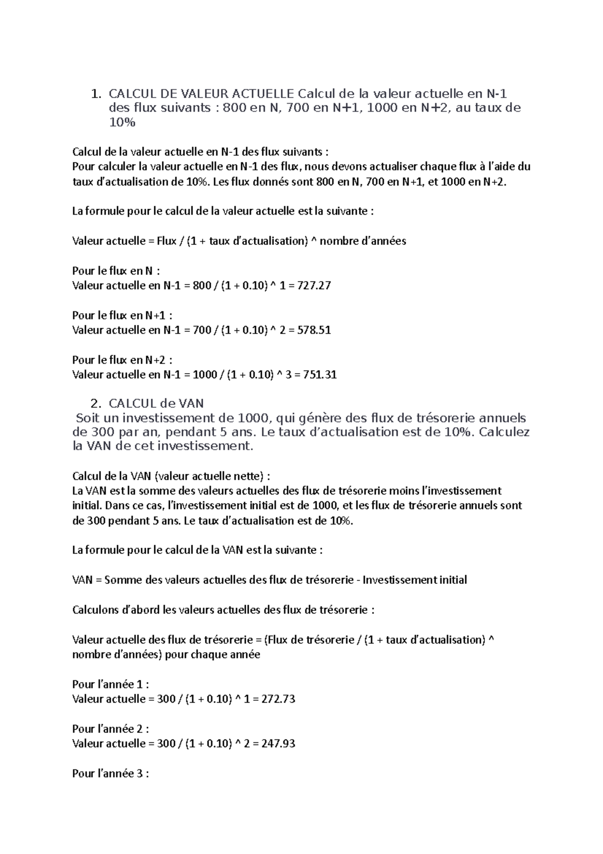 Calcul Du Van – Formule Calcul De La Van – URZGQ