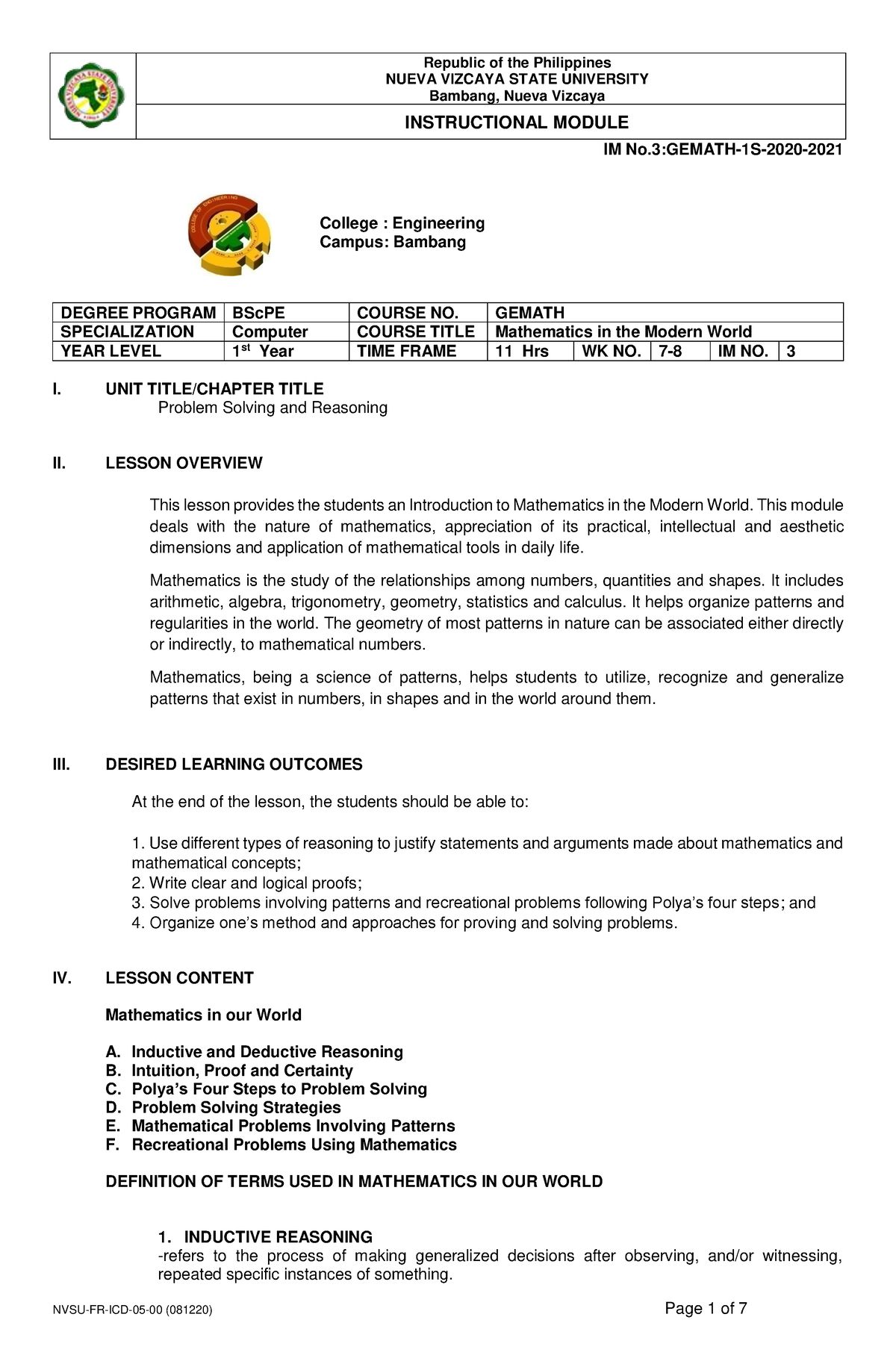 Math-module-Ch3 - Chemistry for 1st year - computer engineering - NVSU ...