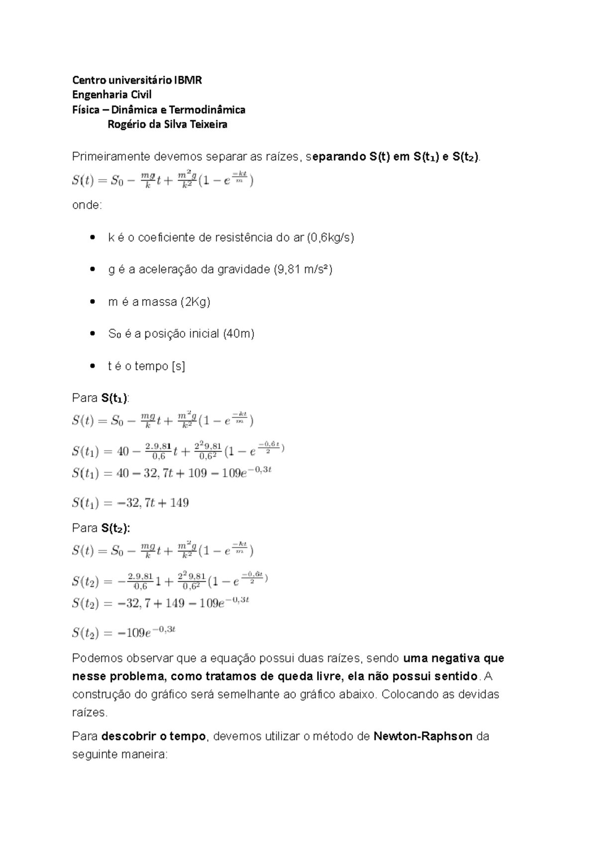 Cálculo Numérico Computacional Av1 Centro Universitário Ibmr