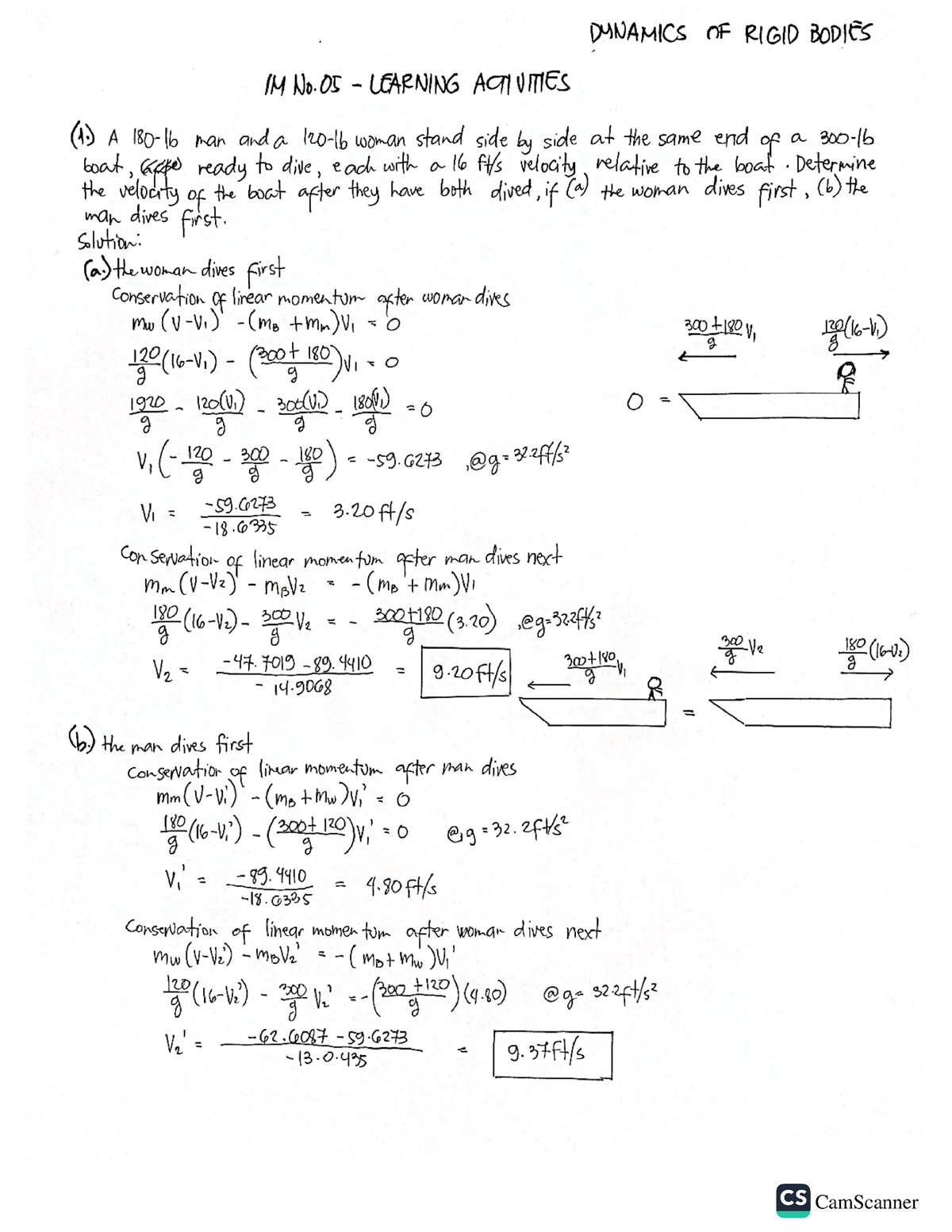 Dynamics Of Rigid Bodies - Learning Activities #5 - Mechanical ...