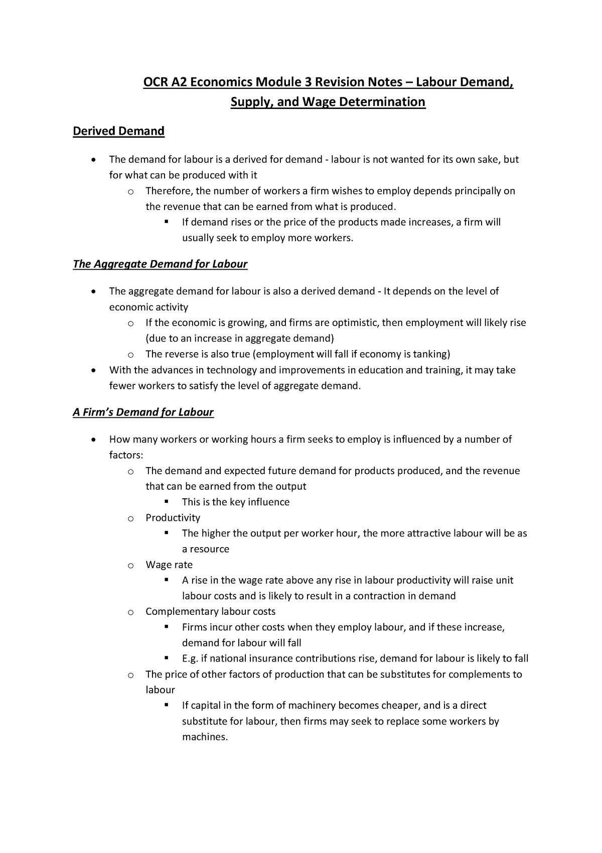 labour-d-s-wage-determination-ocr-a2-economics-module-3-revision