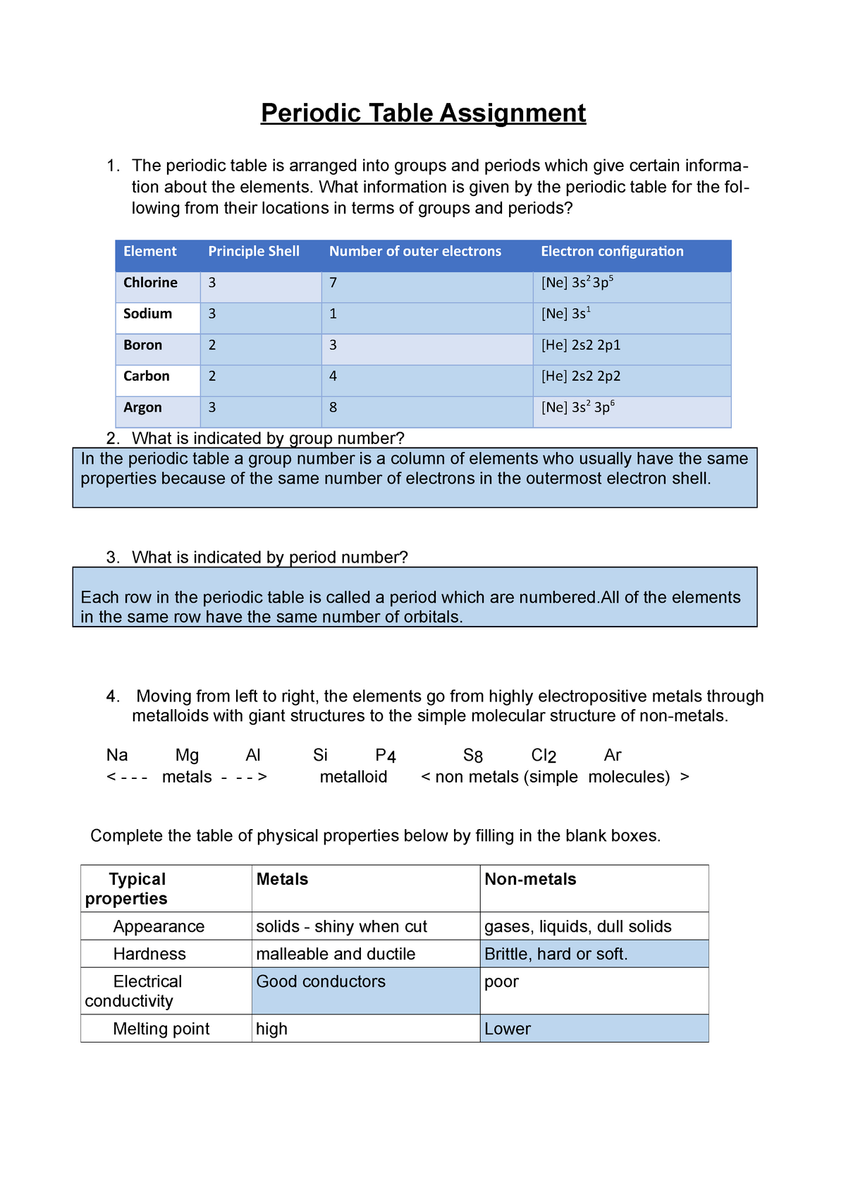 Nohrina swaria Periodic Table Worksheet amended - Periodic Table Regarding Periodic Table Practice Worksheet