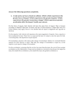 Lesson 3 Assignment - Solve the following problems completely. Show ...