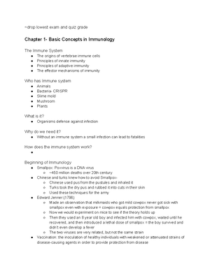 Immunology Exam 1 - exam 1 review - REVIEW SESSION EXAM 1 (26 QUESTIONS ...