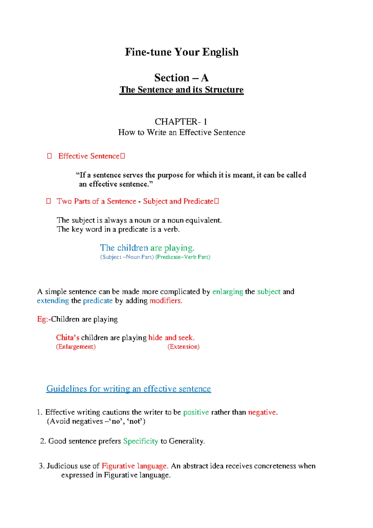 Fine-tune Your English- Complete Lecture Notes