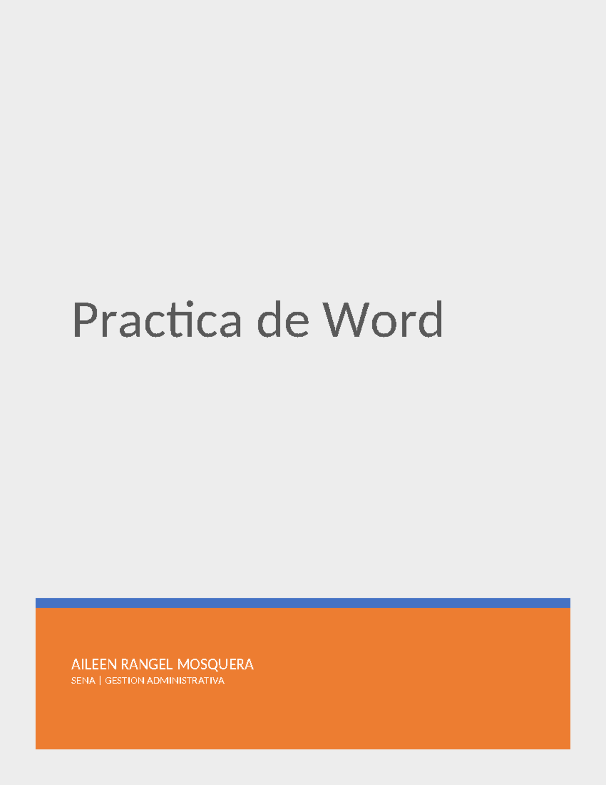Practica De Word - TRABAJO - AILEEN RANGEL MOSQUERA SENA | GESTION ...
