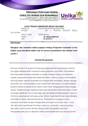 Contoh NOTA-Pembelaan-dan-Eksepsi - NOTA KEBERATAN (EKSEPSI) Dalam ...