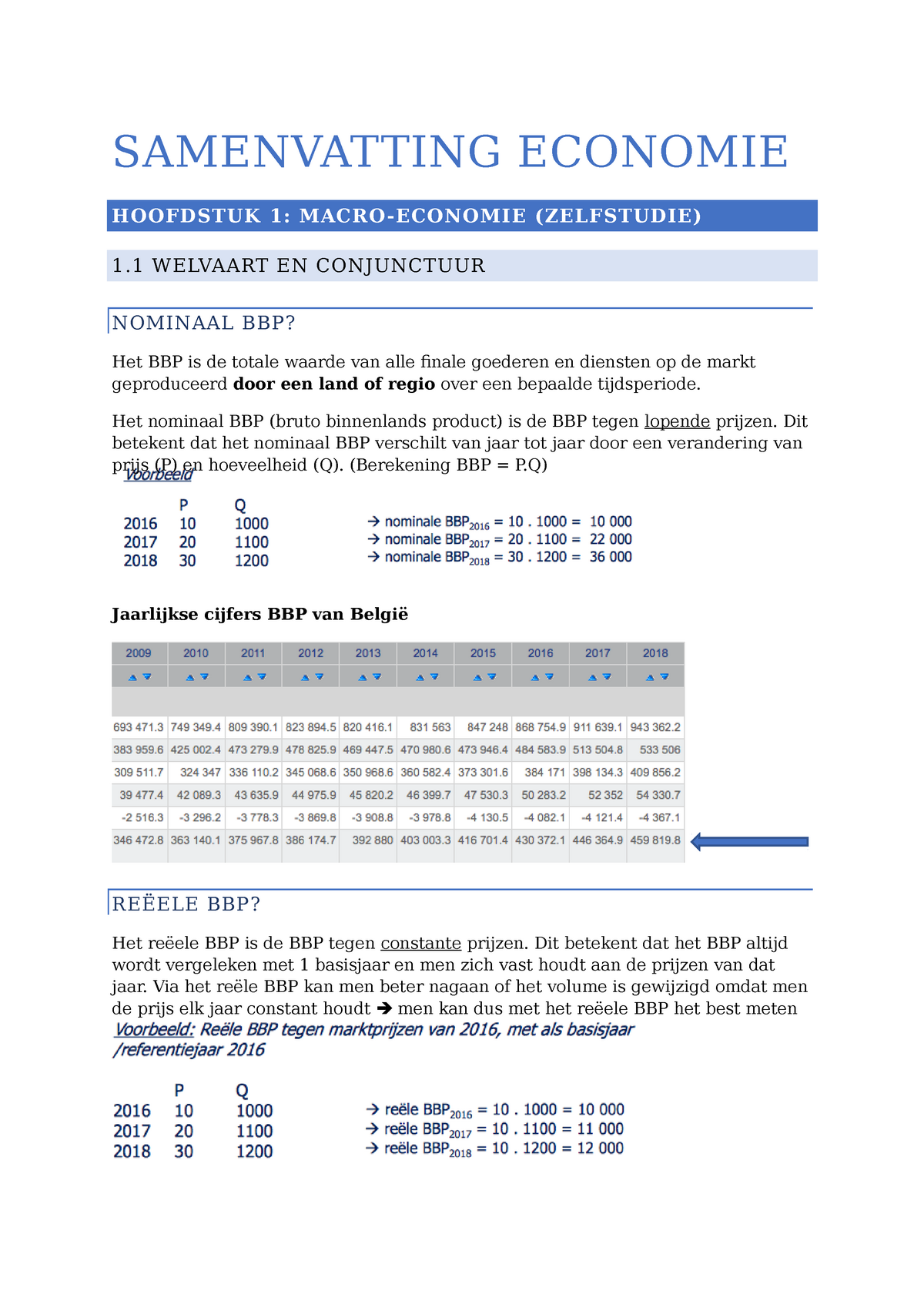 Samenvatting Economie - SAMENVATTING ECONOMIE HOOFDSTUK 1: MACRO ...