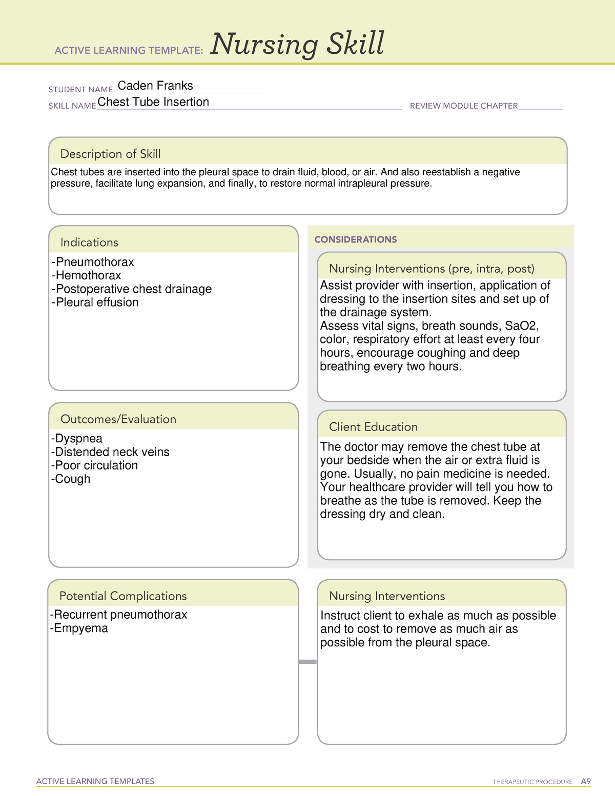 ATI Med Surg (Template 6) - ACTIVE LEARNING TEMPLATES TherapeuTic ...