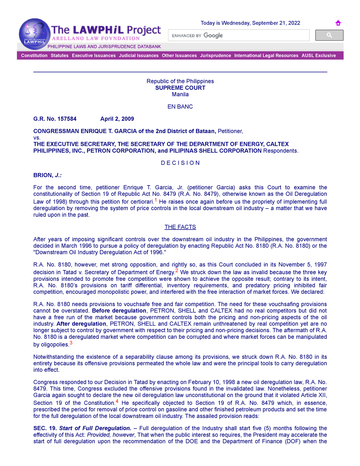 3 G.R. No. 157584 - Full Text - Constitution Statutes Executive ...