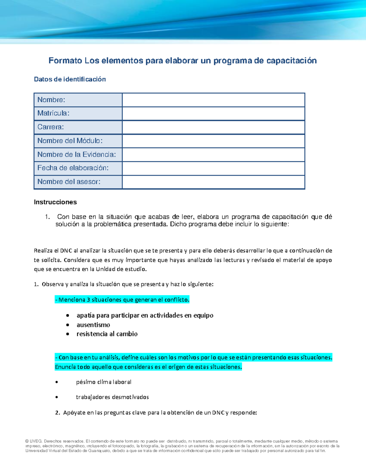 Los elementos para elaborar un programa de capacitación - © UVEG ...