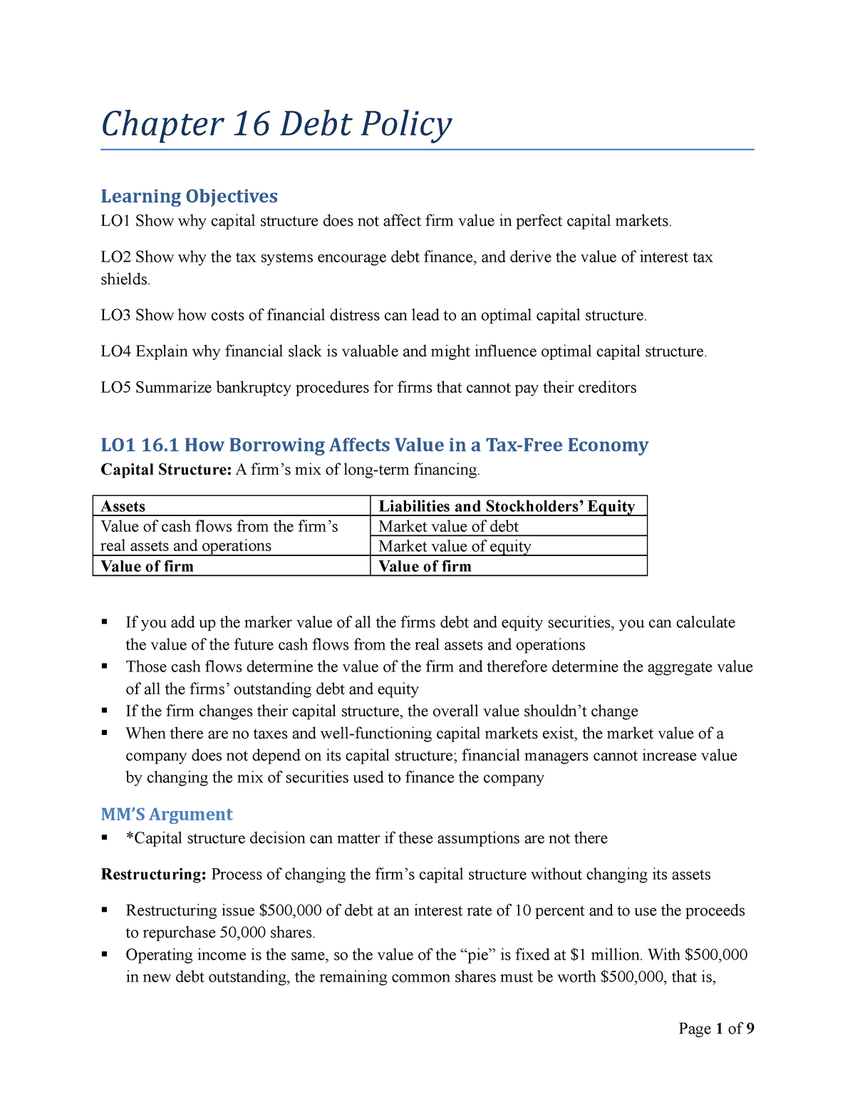 Get E Book The Effects Of Debt Equity Policy On Shareholder Return - 