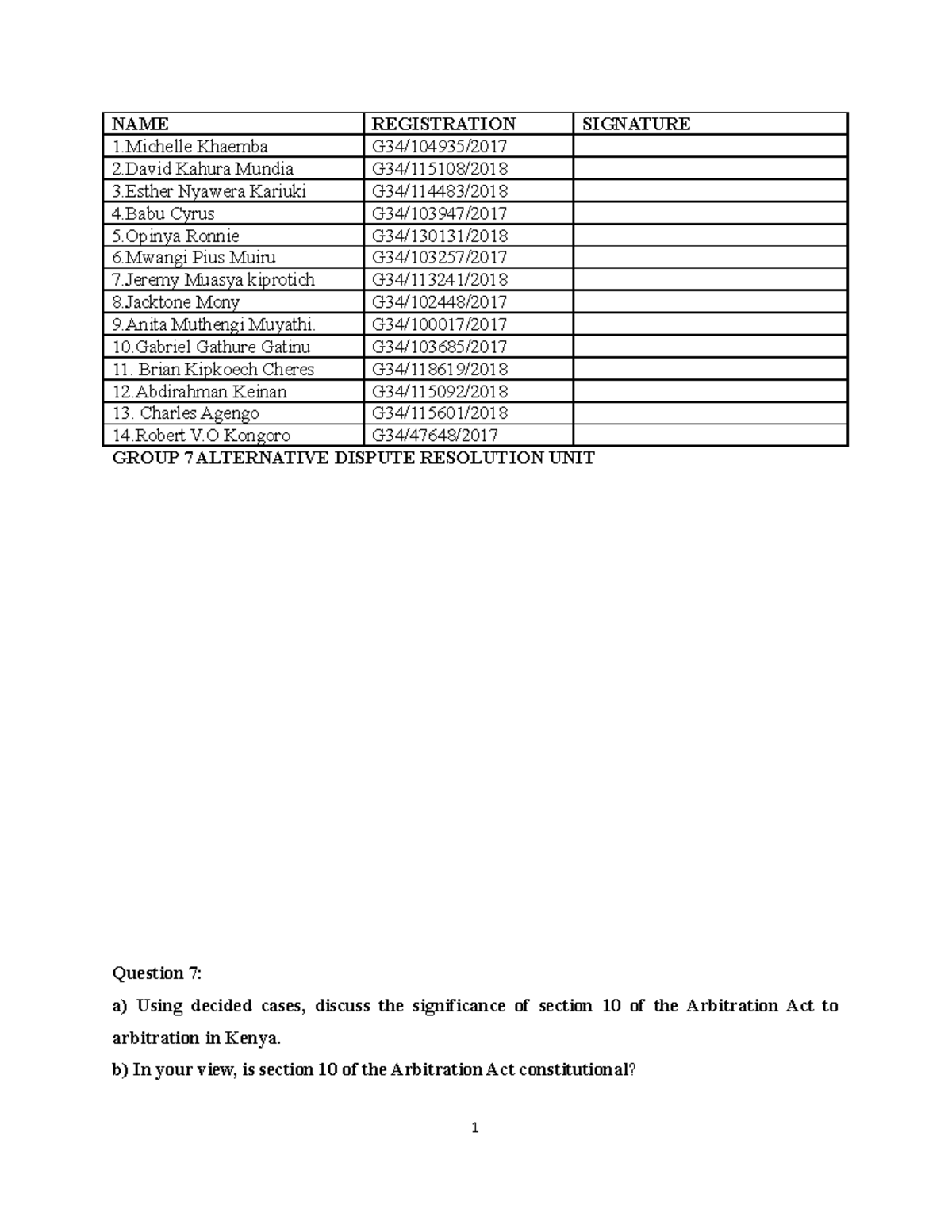 ADR-Group 7-Section 10 of the Arbitration Act to arbitration in Kenya ...