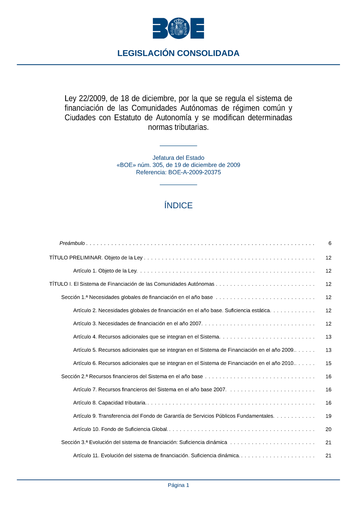 Lofca Ley 22 2009 Ley Orgánica De Financiación De Las Comunidades Autónomas Muy Importante 9957