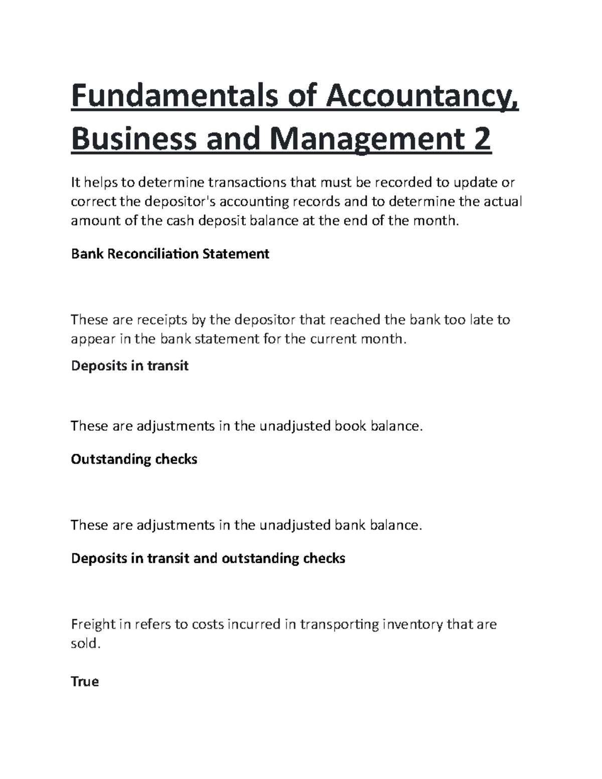 Fundamentals-of-accountancy - Fundamentals Of Accountancy, Business And ...