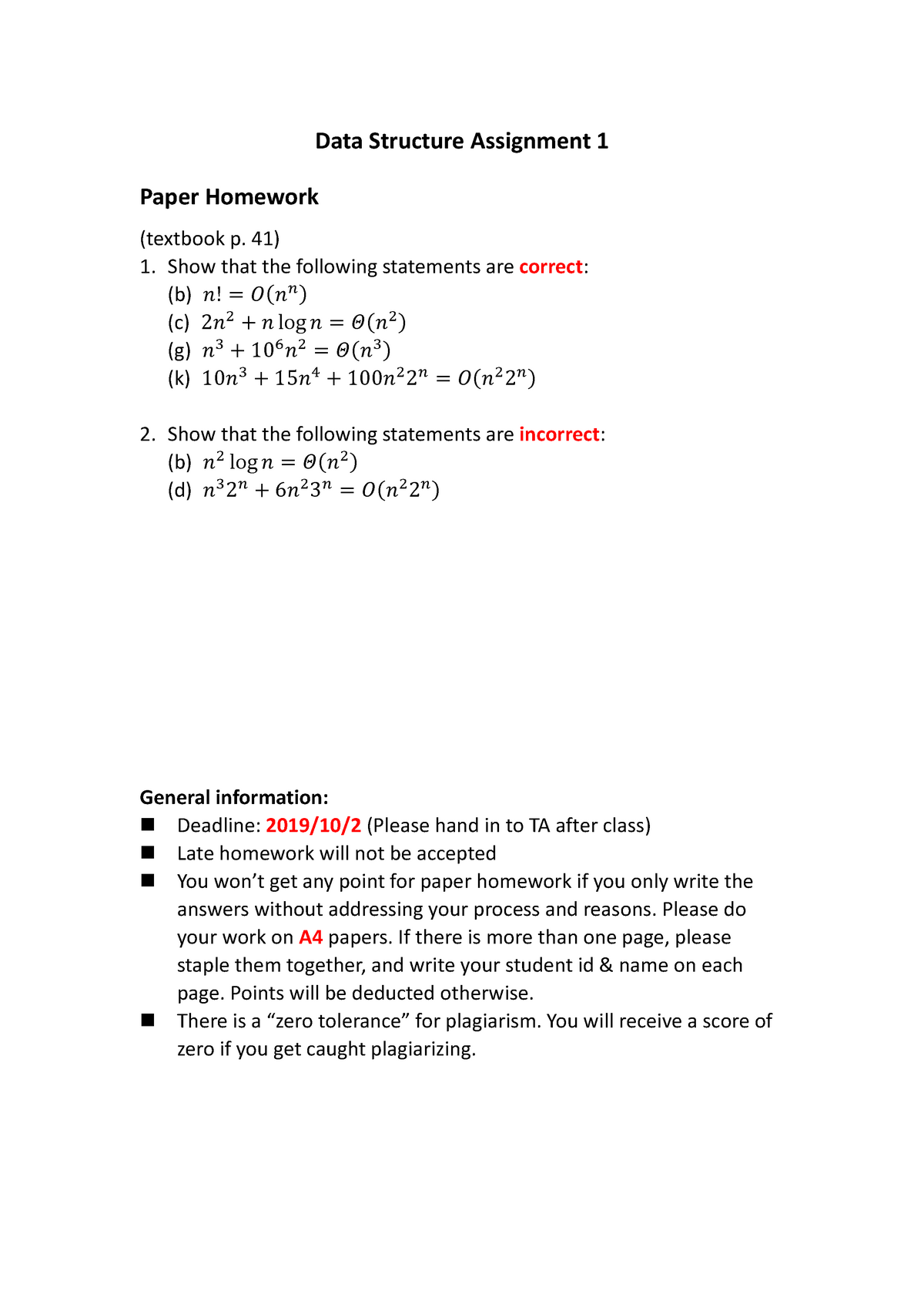 Data Structure Assignment 1 Warning Tt Undefined Function 32 Warning Tt Undefined Function 32 Data Structure Assignment Paper Homework Textbook 41 Show That The Studocu