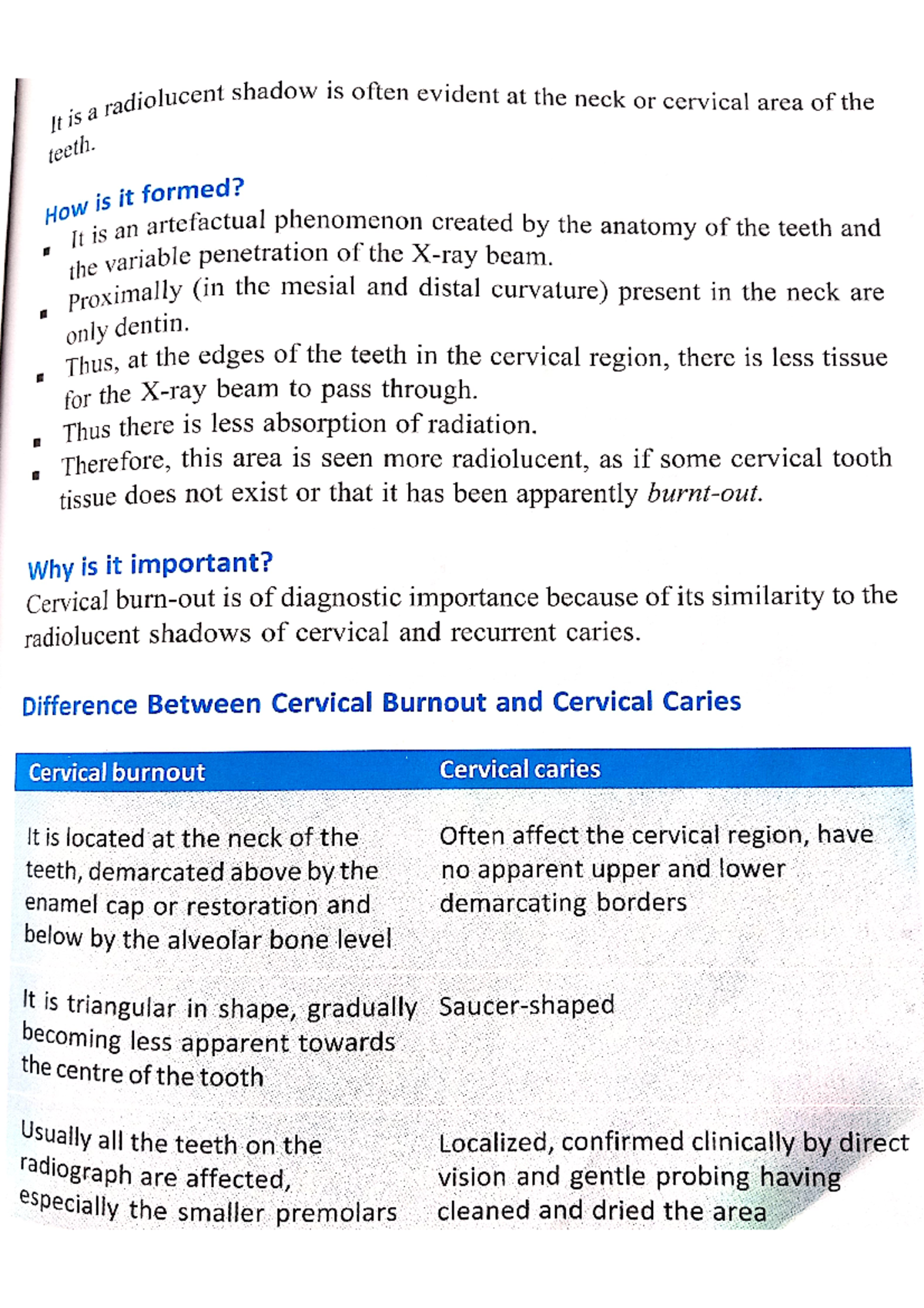 Cervical burn out BDS Studocu