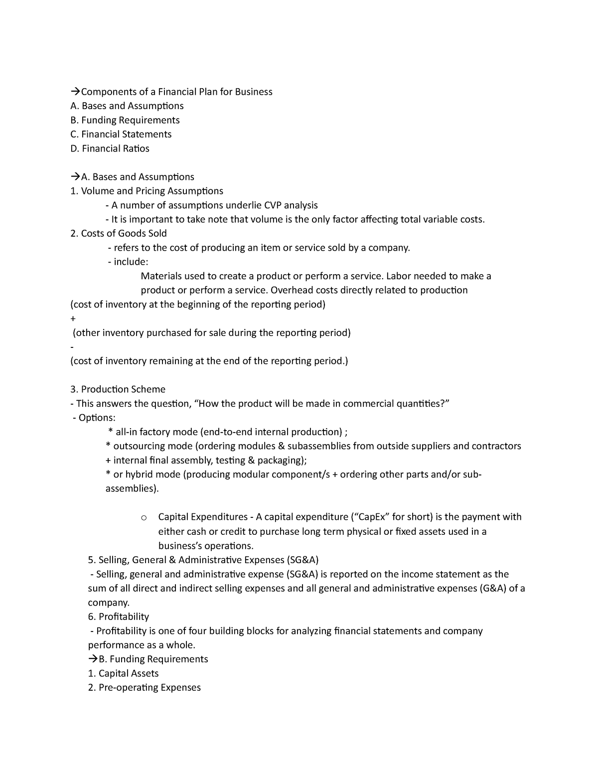 components-of-a-financial-plan-for-business-bases-and-assumptions-b