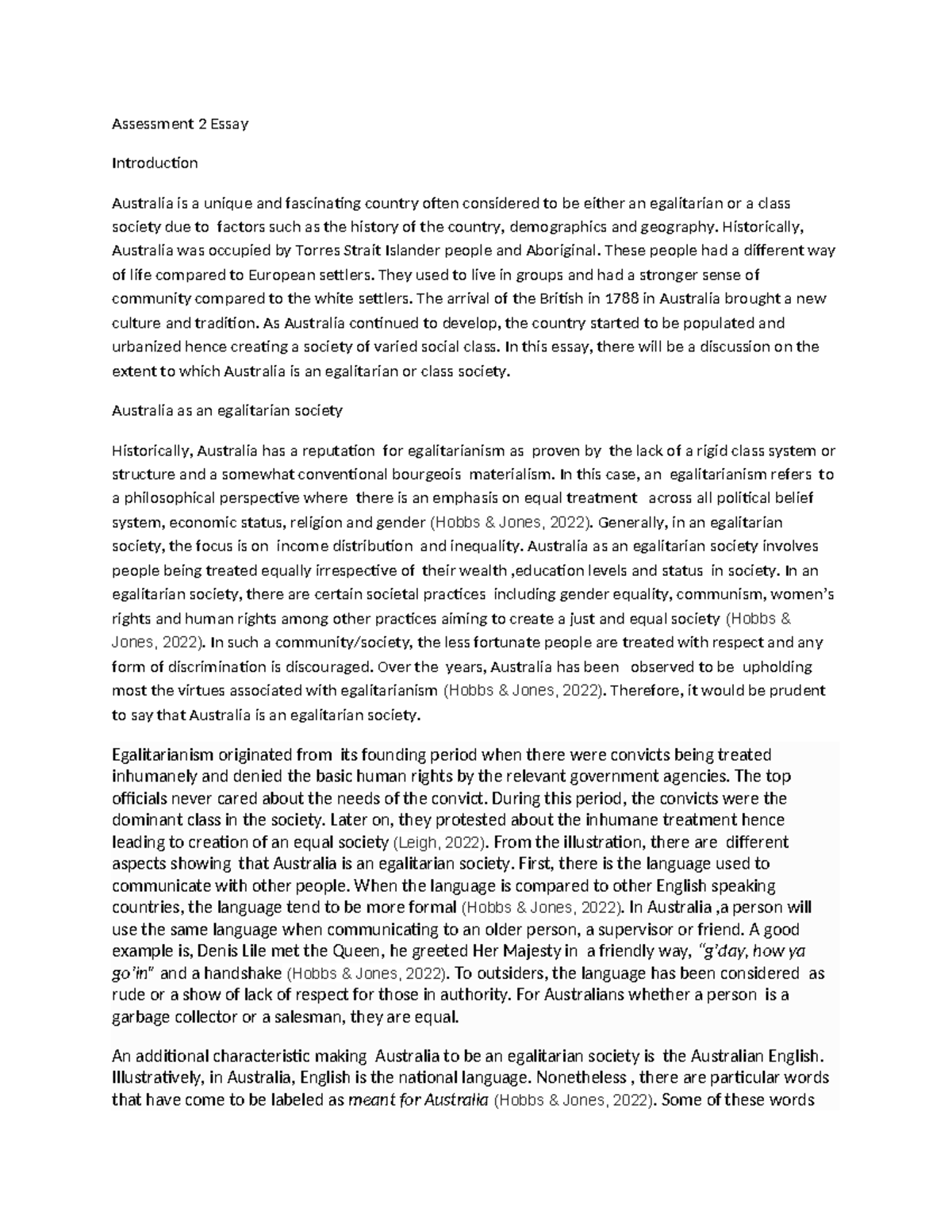 Assessment 2 Essay - revision - Assessment 2 Essay Introduction ...