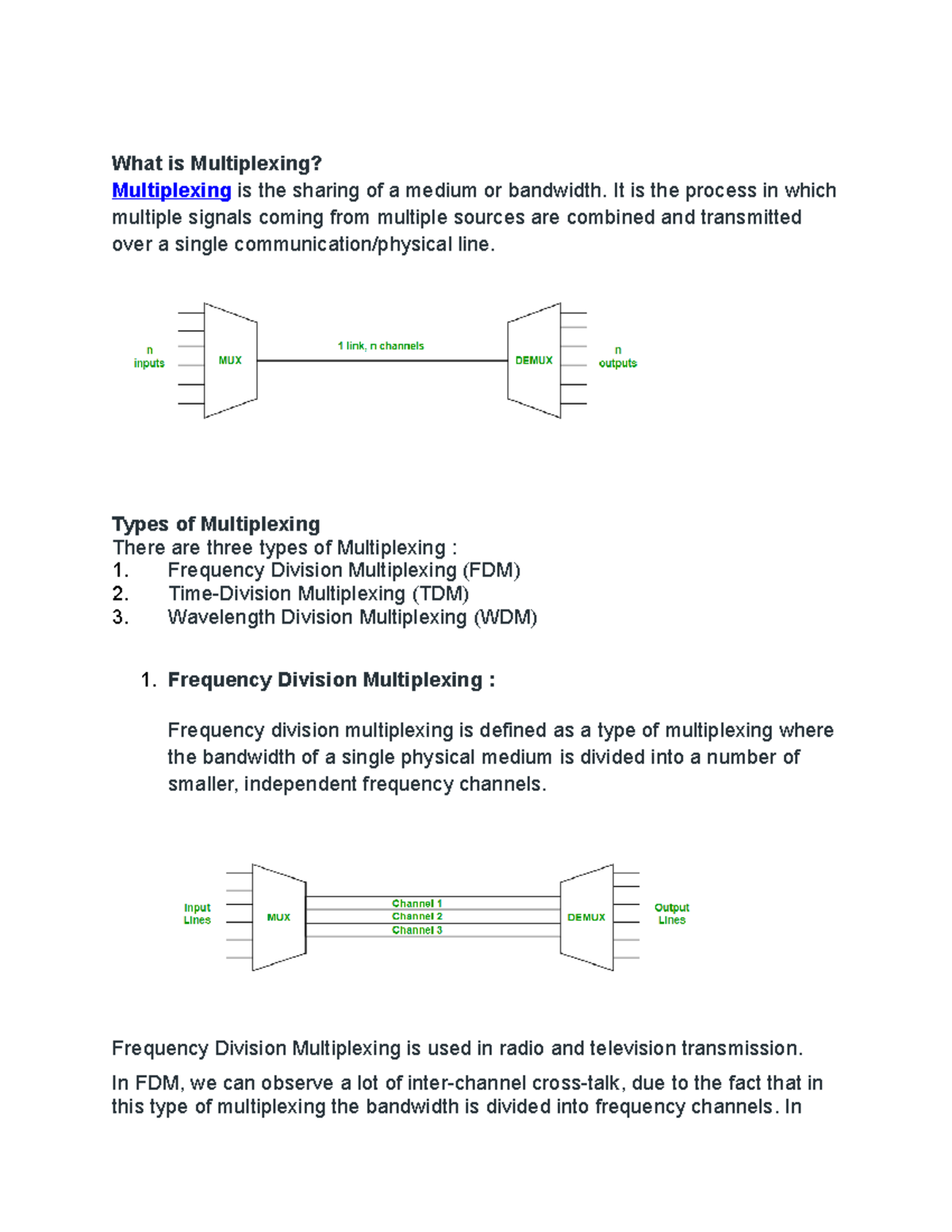 Types of Multiplexing in Data Communications - What is Multiplexing ...