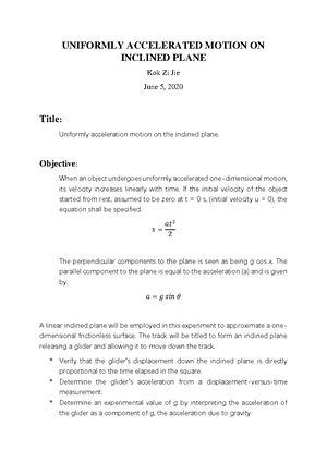 newton's second law experiment lab report