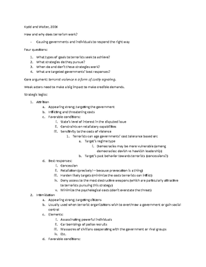 Week 1 Class 2 Notes - Overview - Class Notes Why does civil war matter ...
