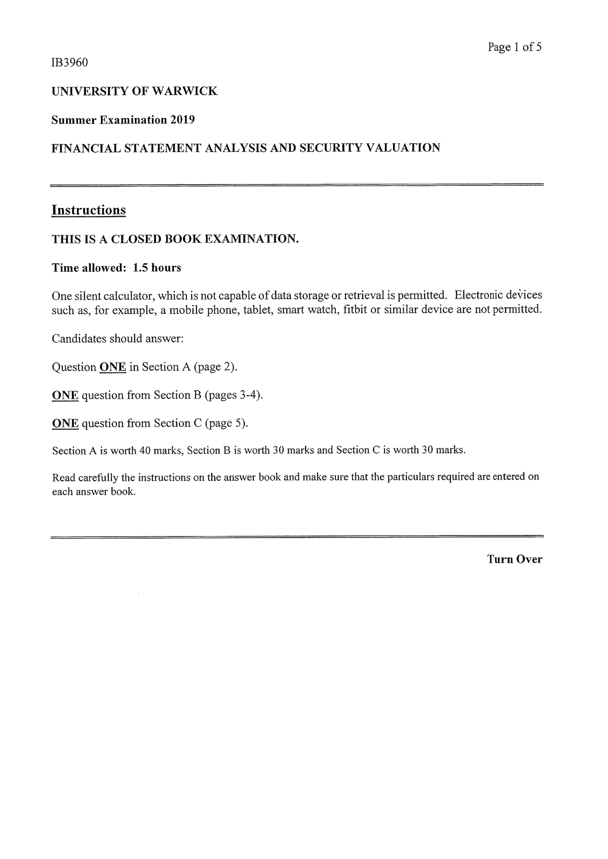 Exam 2019 - IB396 - Studocu