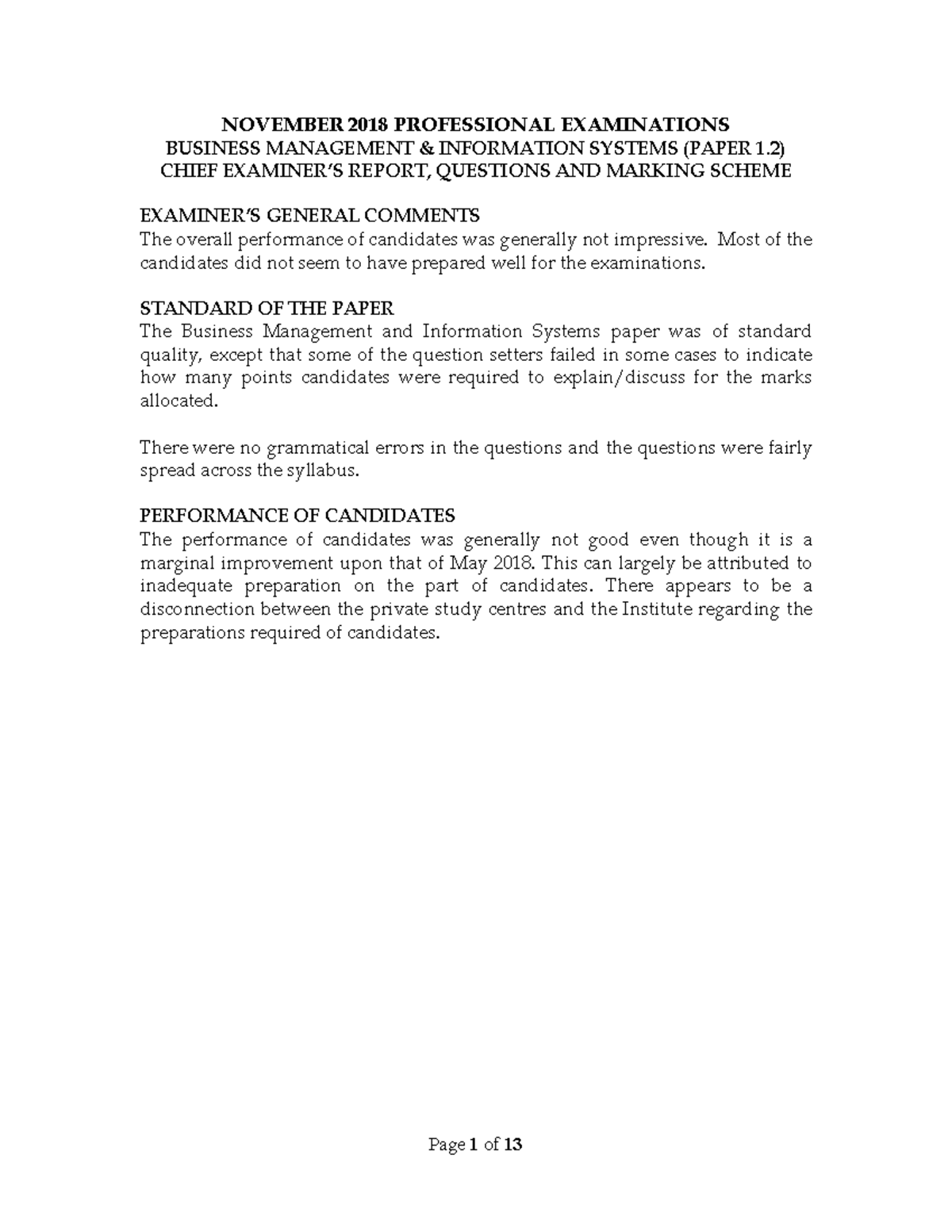 Chartered Accountant Paper 