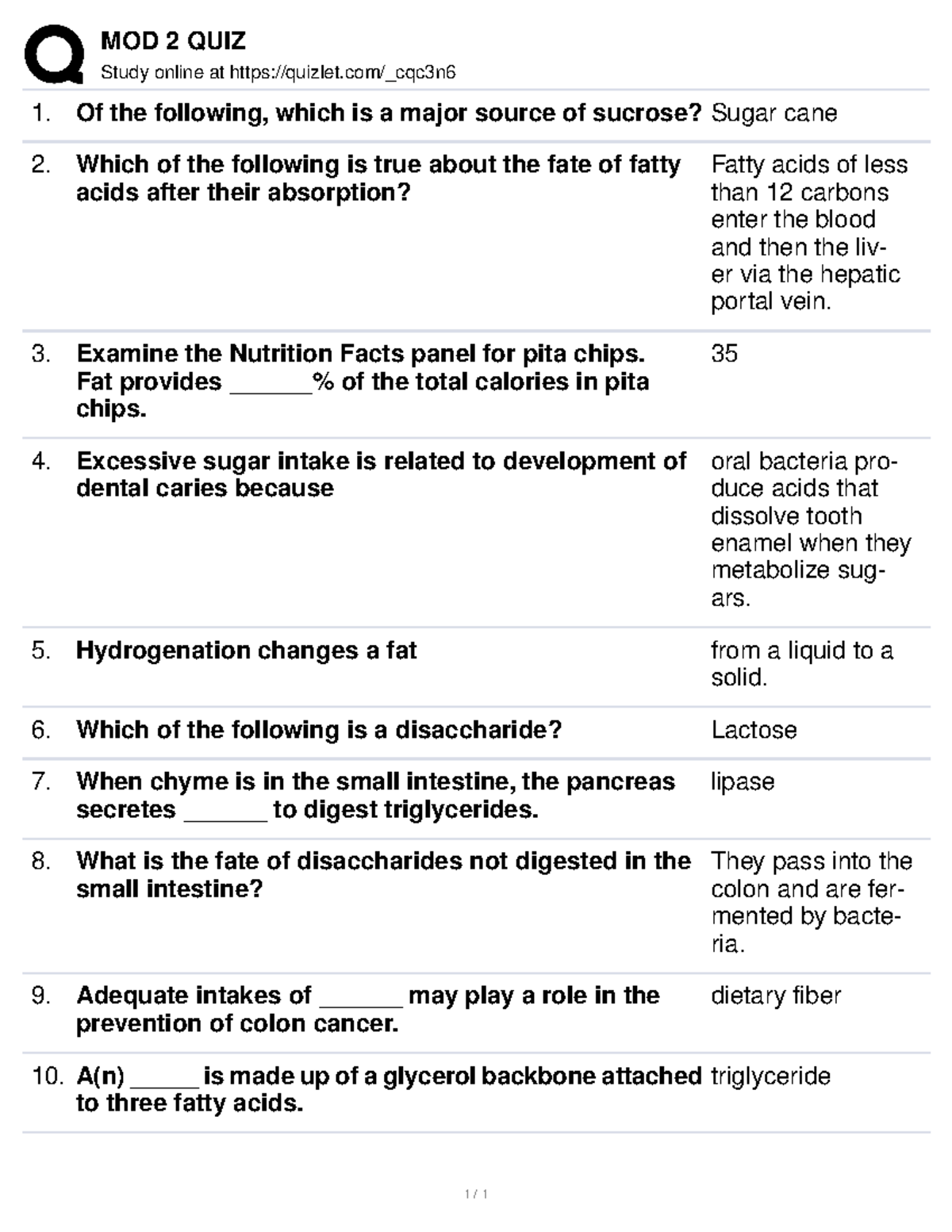 MOD 2 QUIZ Nutrition in Wellness and Being MOD 2 QUIZ Study online