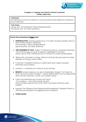 student-outline-form - Official IB form - Language A: Language and ...