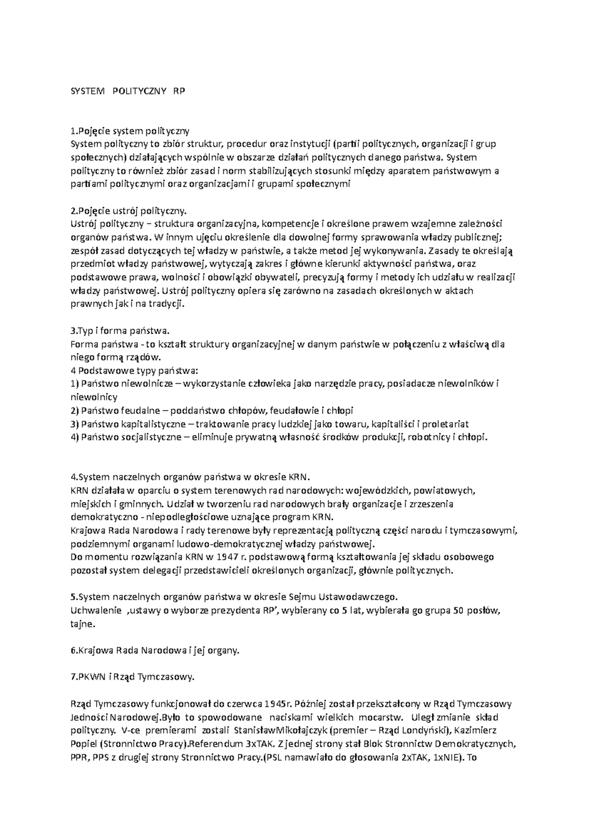 System Polityczny Rp Sprawdzian Nowa Era www.studocu.com