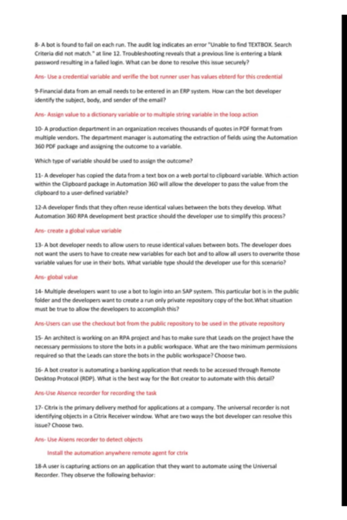 RPA AA 4 - RPA - Department of Sciences - Studocu