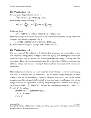 Svnas 8e ISM Chapter 12 - ........ - 열역학 (Thermodynamics) - Value As ...