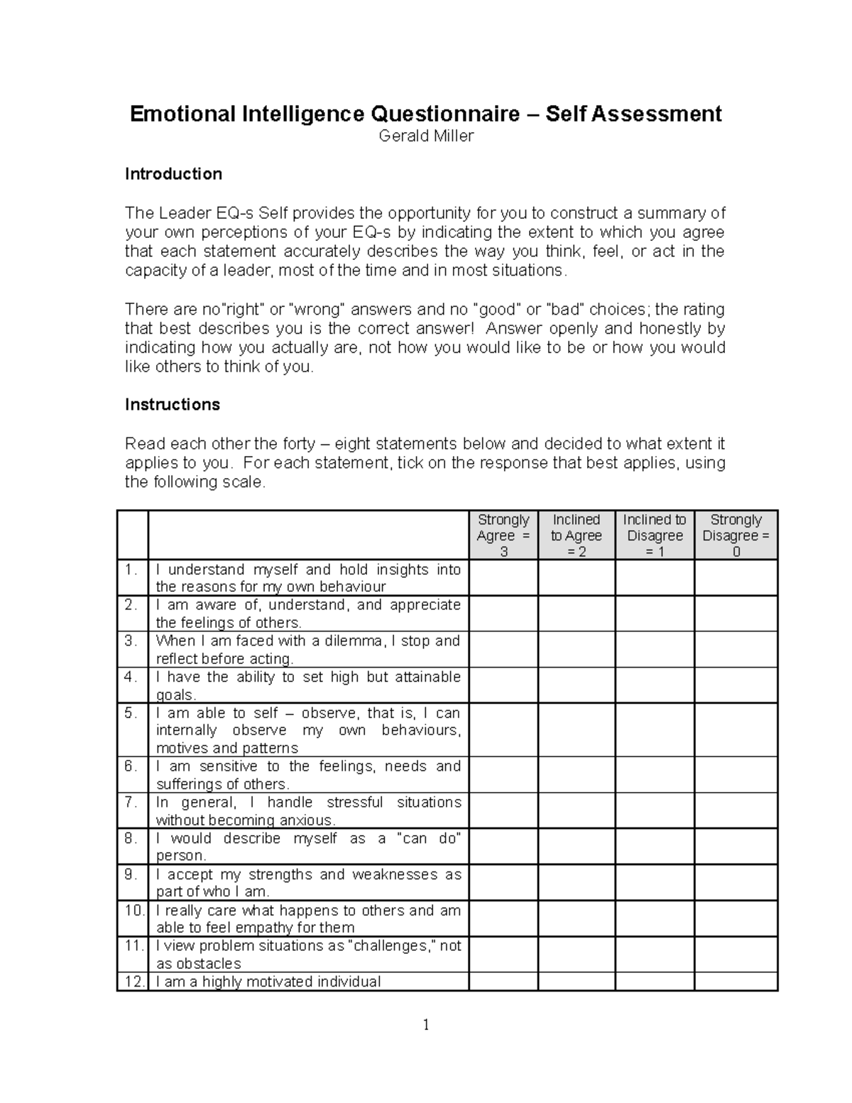 emotional intelligence and human relationships assignment