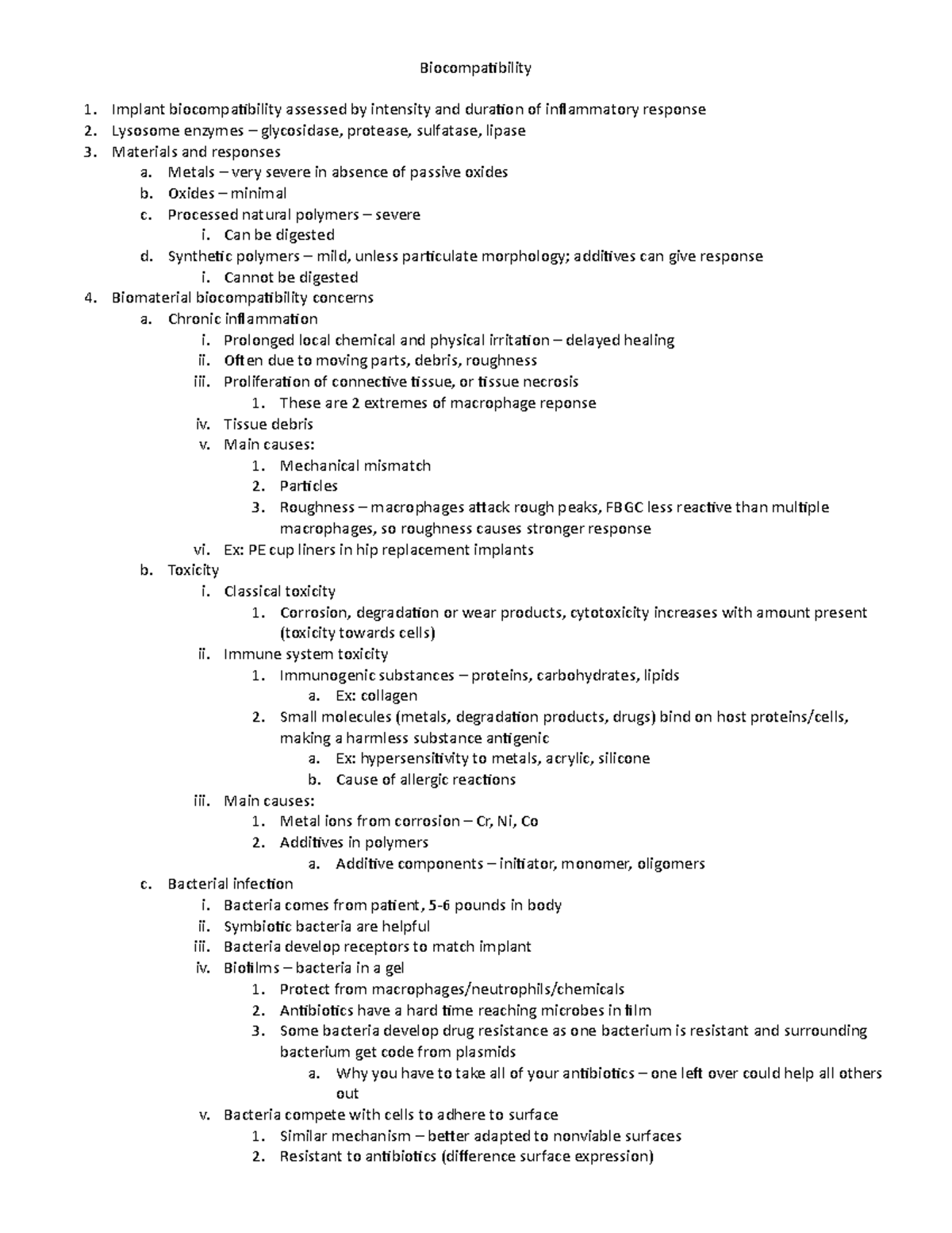 Biocompatibility - Implant biocompatibility assessed intensity and ...