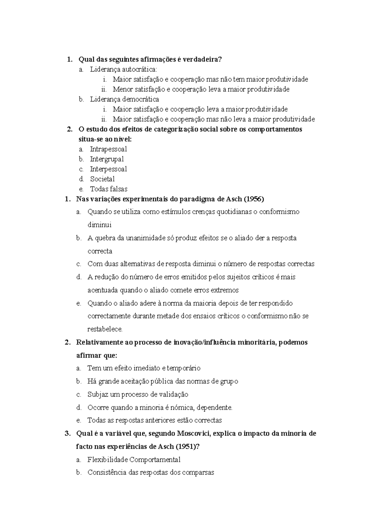 Questoes-de-exames - Questões De Exames - 1. Qual Das Seguintes ...