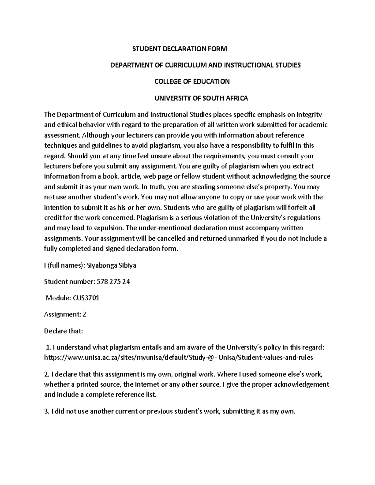 cus-last-ass-continue-summary-unisa-student-rules-student