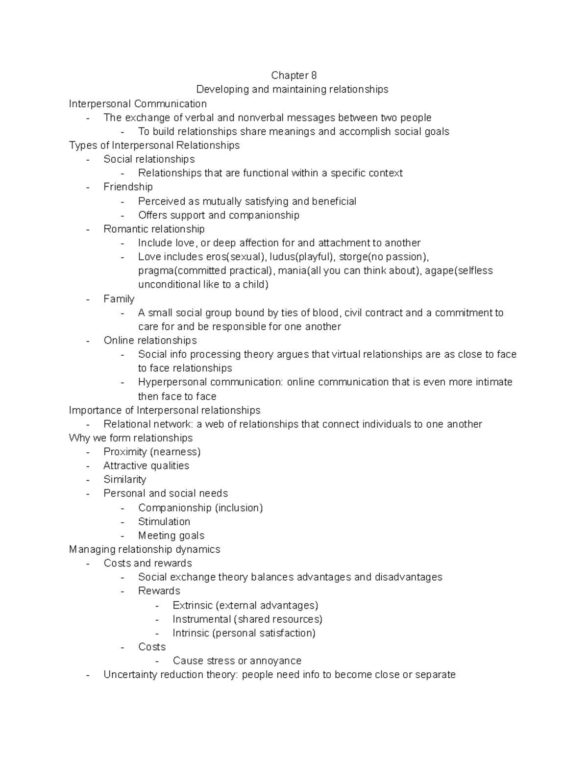 Chapter 8 - Lecture notes and weekly quizzes of COM 100 - Chapter 8 ...