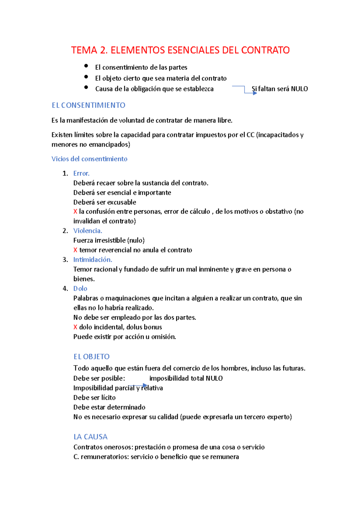 Apuntes Derecho De Los Contratos Segundo Curso - Derecho De Los ...