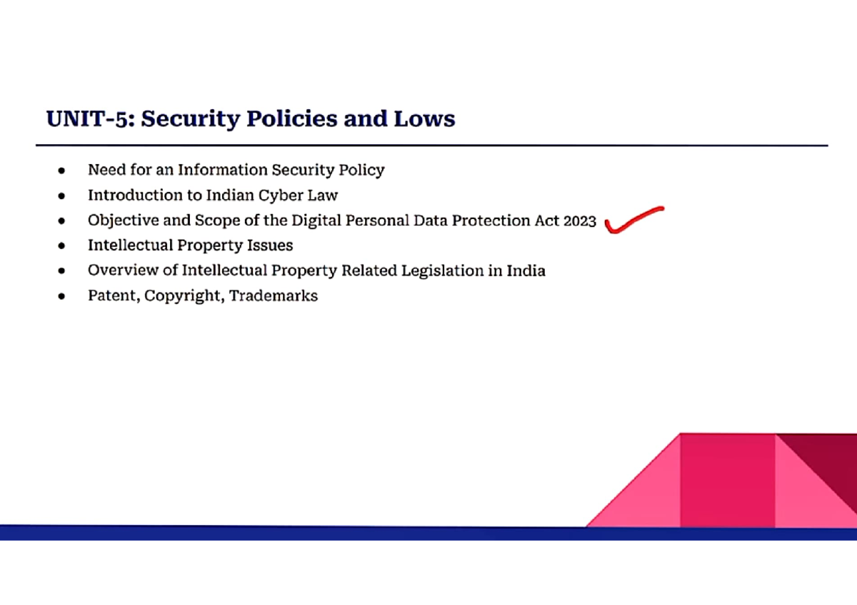 Cybersecurity U-5 - Cyber security note chapter No.5 - Security ...