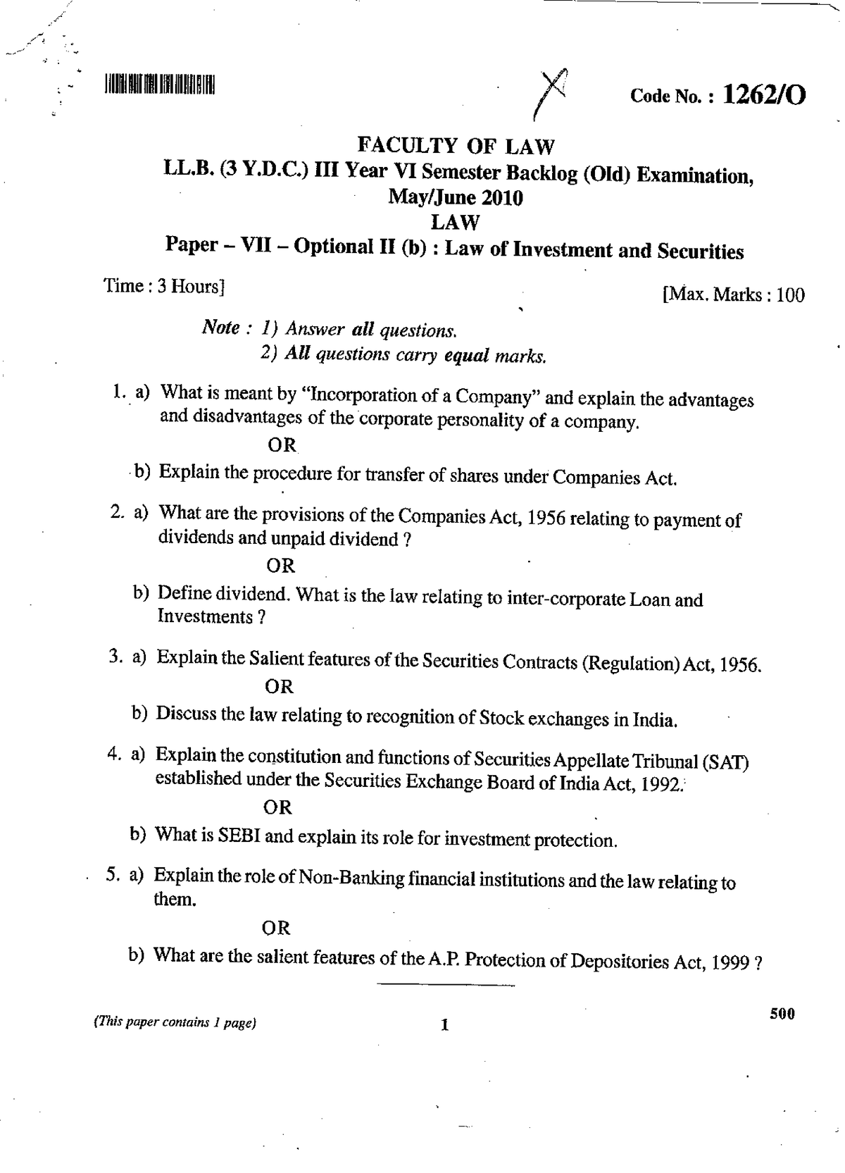 law-of-investment-paper-llb-llb-law-honors-studocu