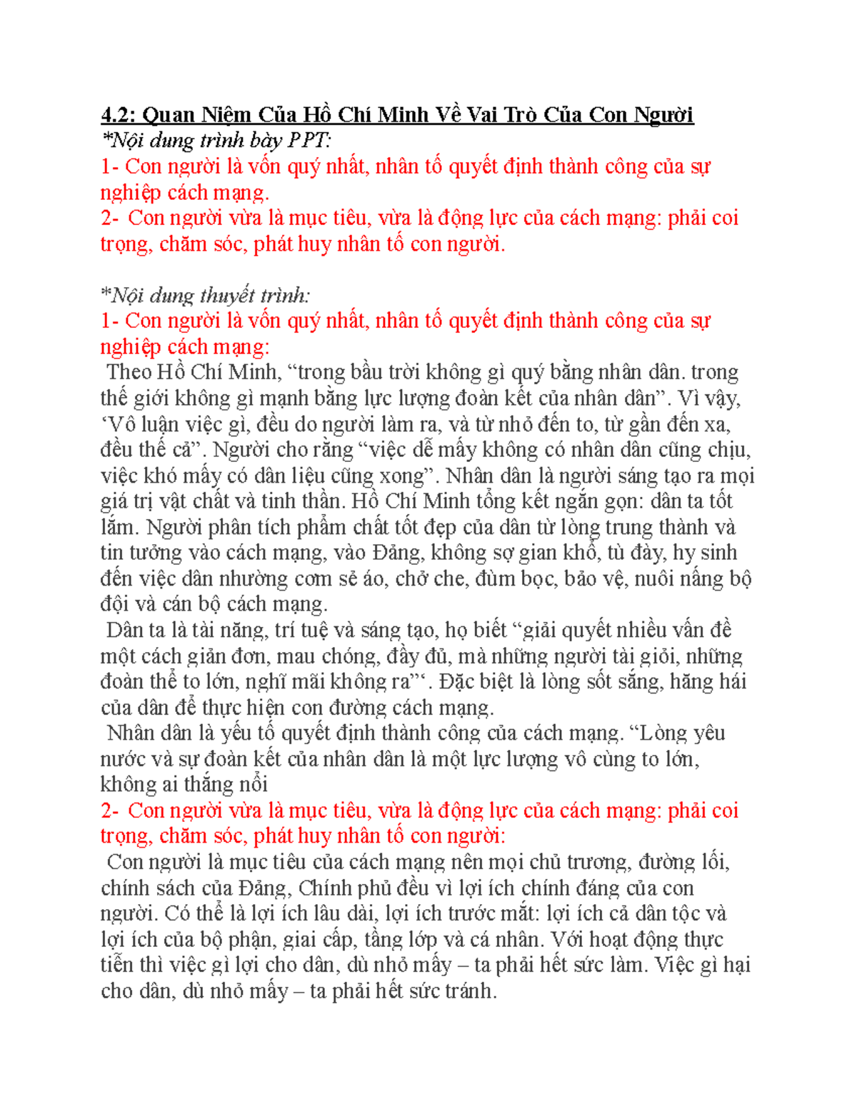 Quan niệm của HCM về vai trò của con người - 4: Quan Niệm Của Hồ Chí ...