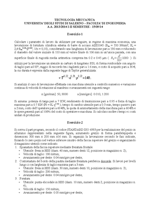 Esercitazione - part program secondo il codice standard iso 6983 ...