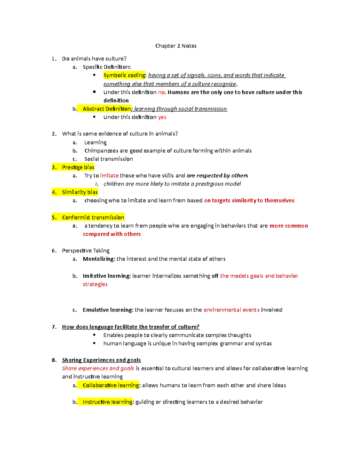 Chapter Notes For Cross Cultural Psychology - Chapter 2 Notes Do ...