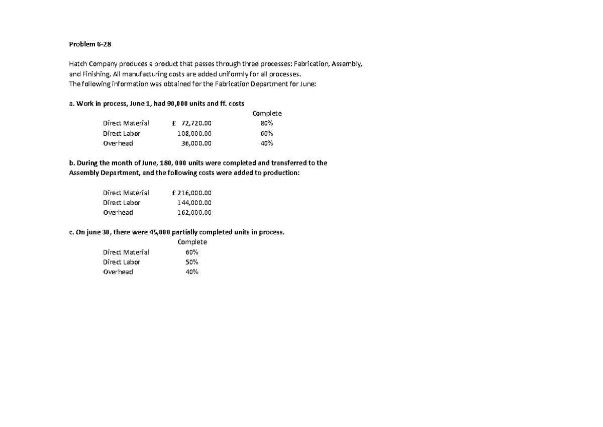 Cost Acctg Problem 6 - This is our assignment in Cost Accounting and ...